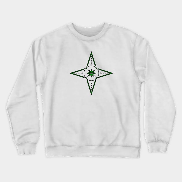 NORTH, EAST, SOUTH, WEST/GREEN. SAMER BRASIL Crewneck Sweatshirt by Samer Brasil